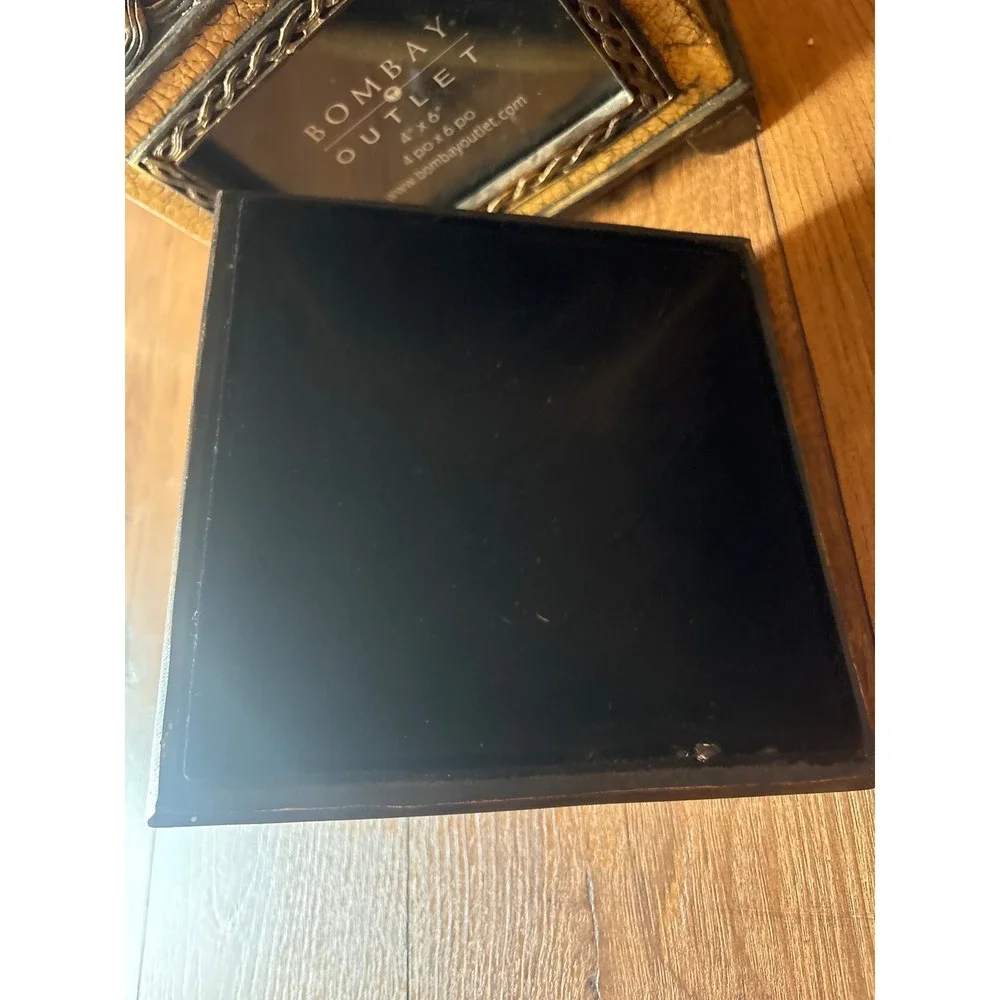 Vintage Bombay Company Crackle Finish Photo Keepsake Box